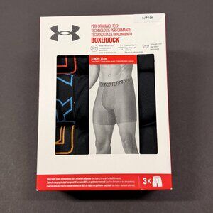 NWT Under Armour UA Performance Tech 6" Boxerjock Boxer Briefs - Small - 3 Pack